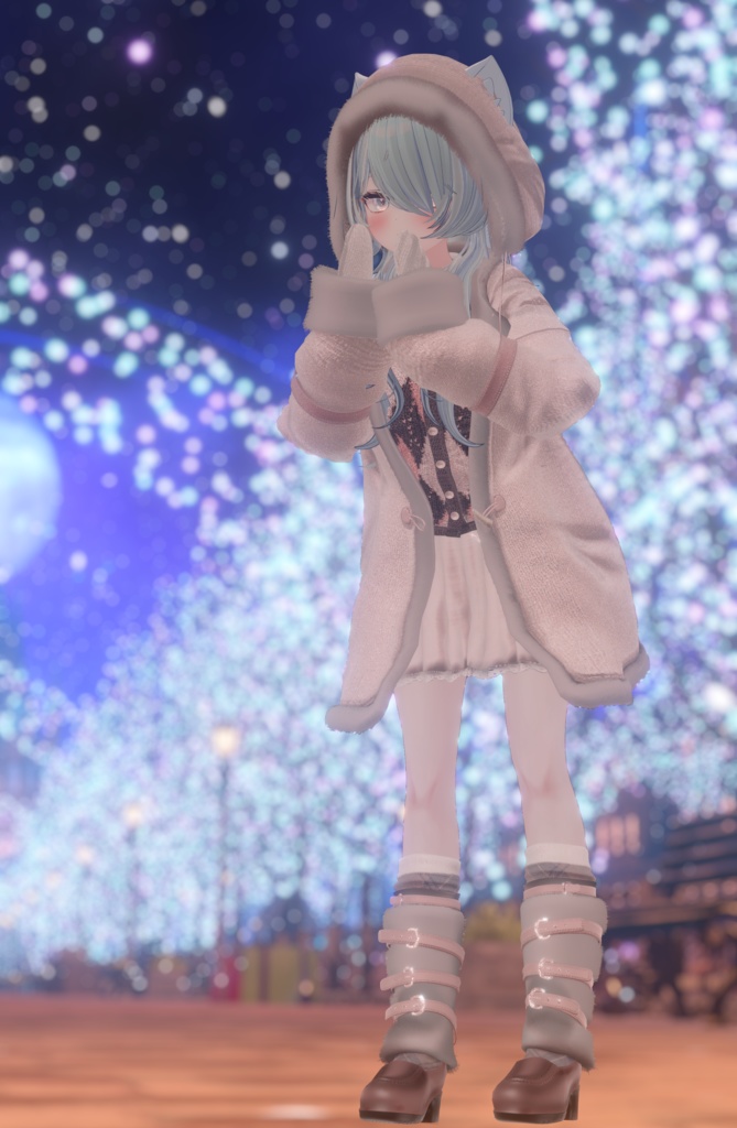 95アバター相当 冬映えコーデ-Noël Brûlée-ノエルブリュレ (VRChat向衣装)#mumu_shop