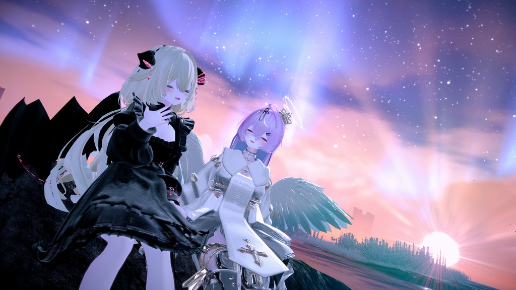 100アバター相当天使&悪魔コーデ ディアベルム&セラフィン Diabellum & Seraphine(VRChat向衣装)#mumu_shop