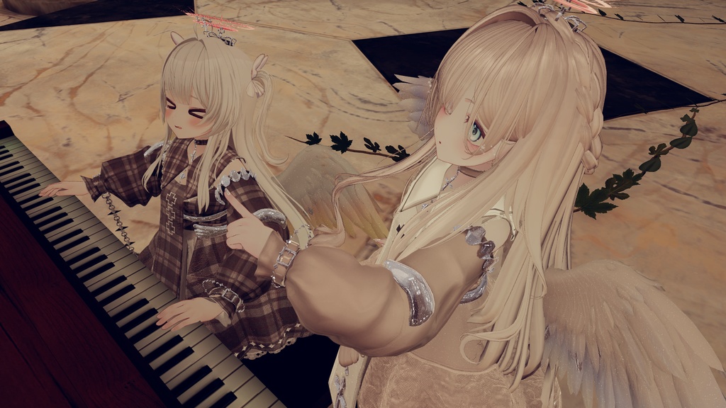 100アバター相当天使&悪魔コーデ ディアベルム&セラフィン Diabellum & Seraphine(VRChat向衣装)#mumu_shop