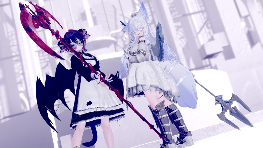 101アバター相当天使&悪魔コーデ ディアベルム&セラフィン Diabellum & Seraphine(VRChat向衣装)#mumu_shop