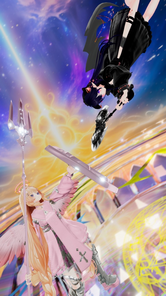 100アバター相当天使&悪魔コーデ ディアベルム&セラフィン Diabellum & Seraphine(VRChat向衣装)#mumu_shop