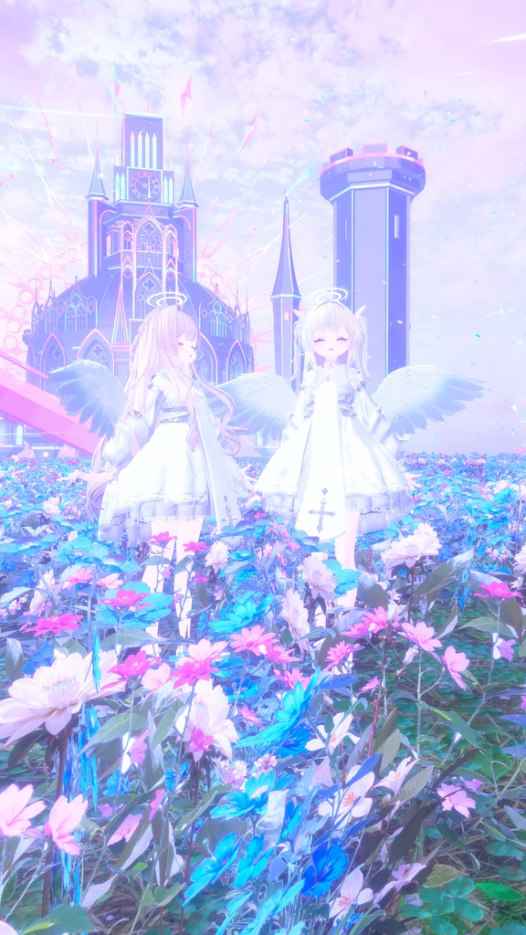 100アバター相当天使&悪魔コーデ ディアベルム&セラフィン Diabellum & Seraphine(VRChat向衣装)#mumu_shop