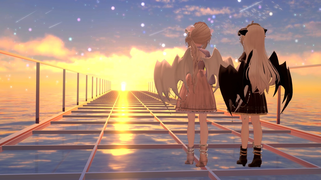 100アバター相当天使&悪魔コーデ ディアベルム&セラフィン Diabellum & Seraphine(VRChat向衣装)#mumu_shop