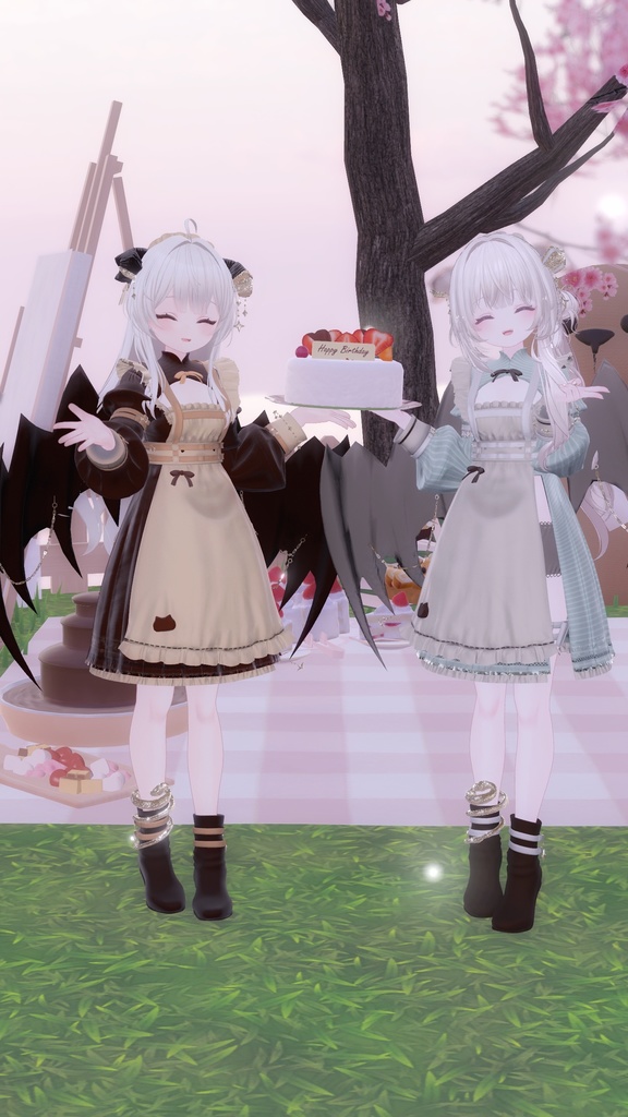 100アバター相当天使&悪魔コーデ ディアベルム&セラフィン Diabellum & Seraphine(VRChat向衣装)#mumu_shop