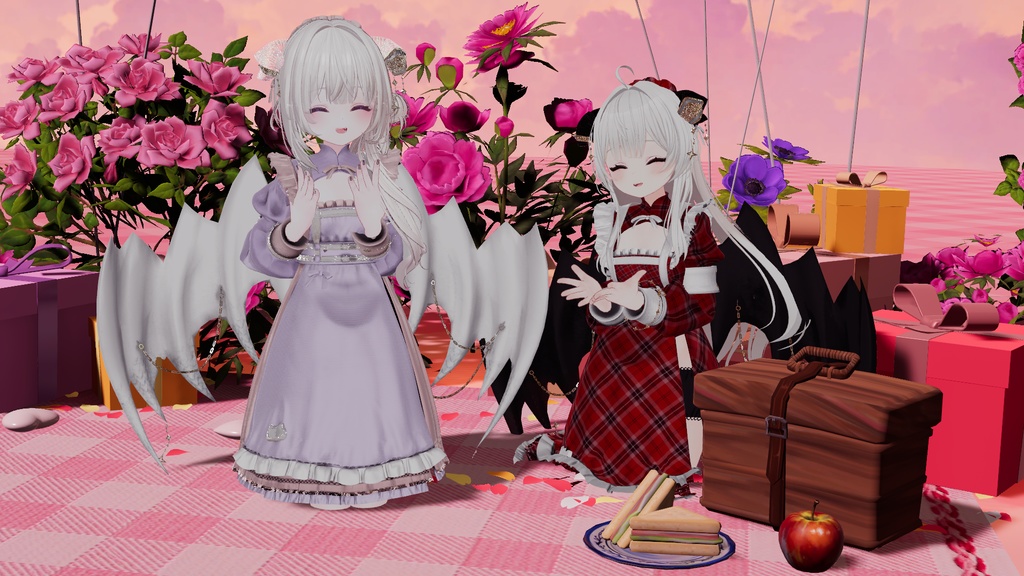 100アバター相当天使&悪魔コーデ ディアベルム&セラフィン Diabellum & Seraphine(VRChat向衣装)#mumu_shop