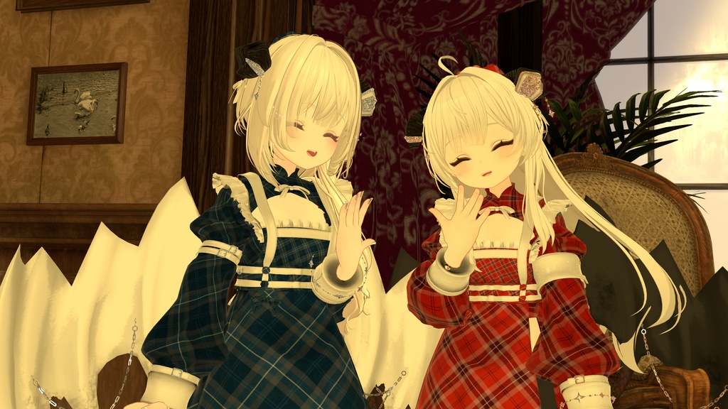 100アバター相当天使&悪魔コーデ ディアベルム&セラフィン Diabellum & Seraphine(VRChat向衣装)#mumu_shop