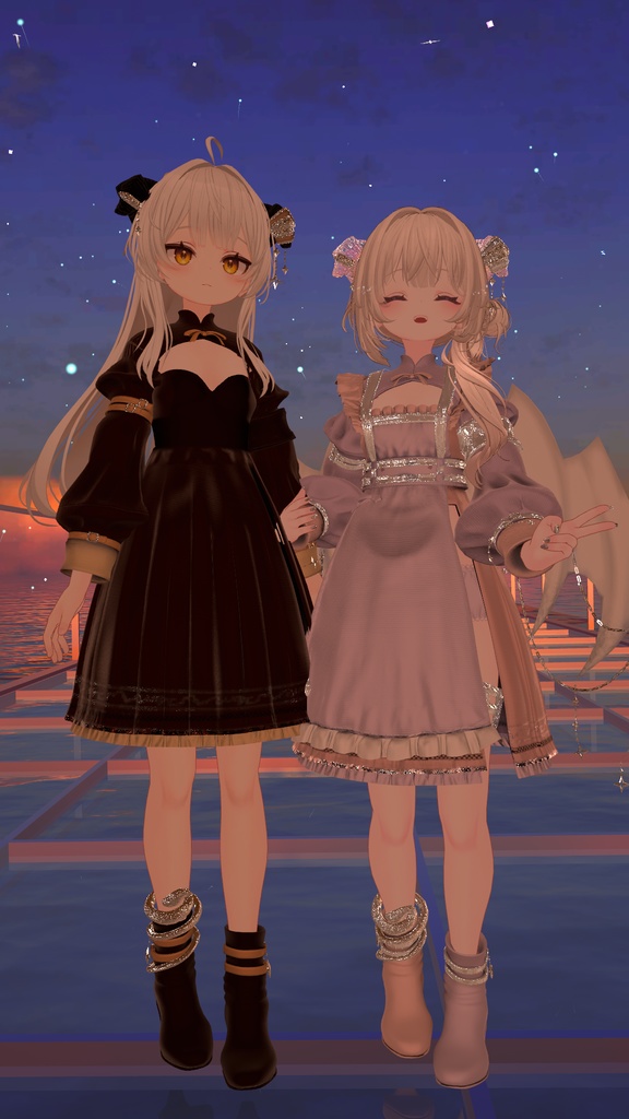 100アバター相当天使&悪魔コーデ ディアベルム&セラフィン Diabellum & Seraphine(VRChat向衣装)#mumu_shop
