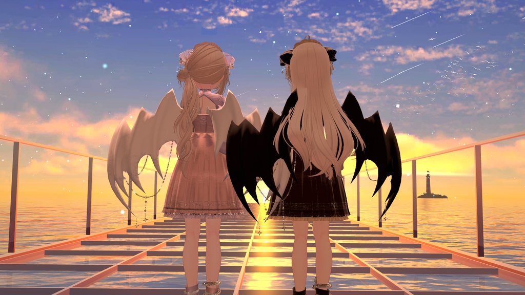 100アバター相当天使&悪魔コーデ ディアベルム&セラフィン Diabellum & Seraphine(VRChat向衣装)#mumu_shop