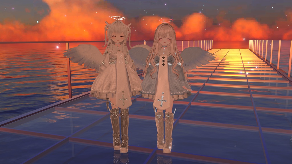 100アバター相当天使&悪魔コーデ ディアベルム&セラフィン Diabellum & Seraphine(VRChat向衣装)#mumu_shop