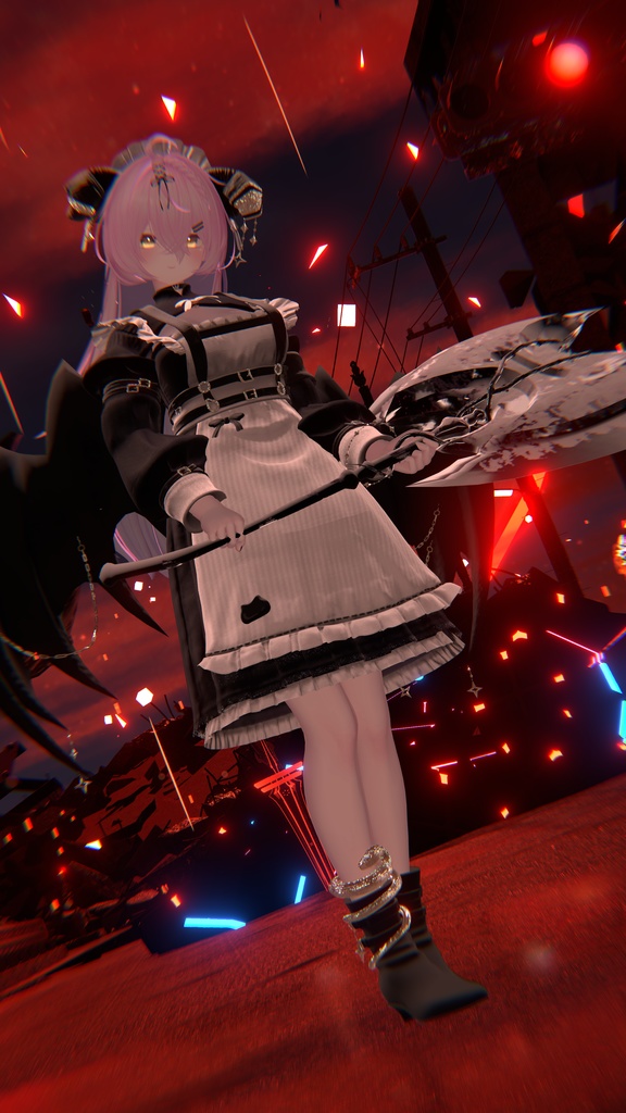 100アバター相当天使&悪魔コーデ ディアベルム&セラフィン Diabellum & Seraphine(VRChat向衣装)#mumu_shop