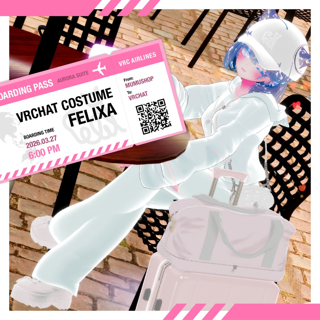 74アバター相当空港コーデ フェリクサ Felixa(VRChat向衣装)#mumu_shop