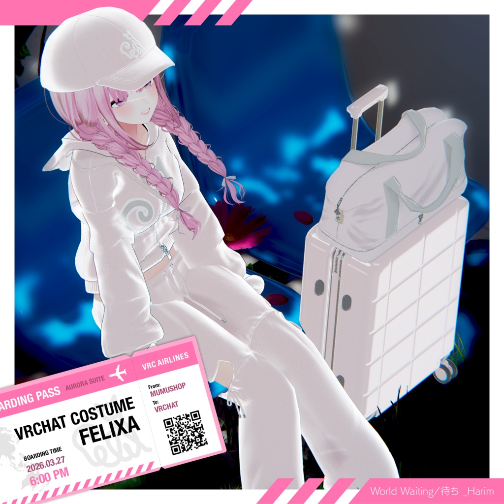 74アバター相当空港コーデ フェリクサ Felixa(VRChat向衣装)#mumu_shop
