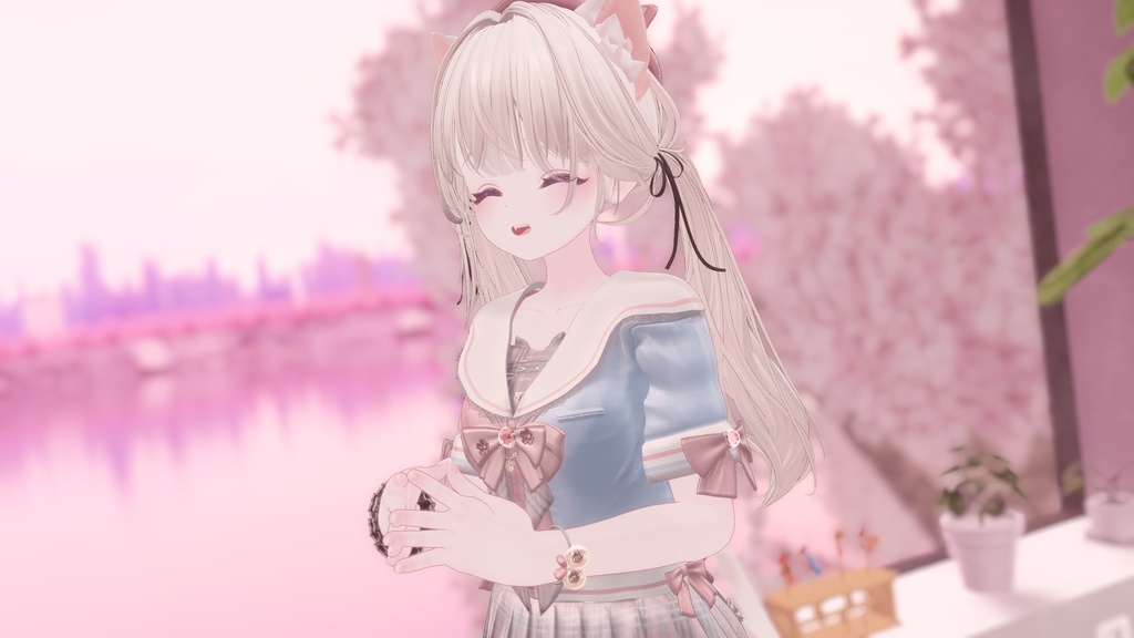 104アバター相当制服コーデ さくらいろひまりねこ(26バリエーション、VRChat向衣装)#mumu_shop