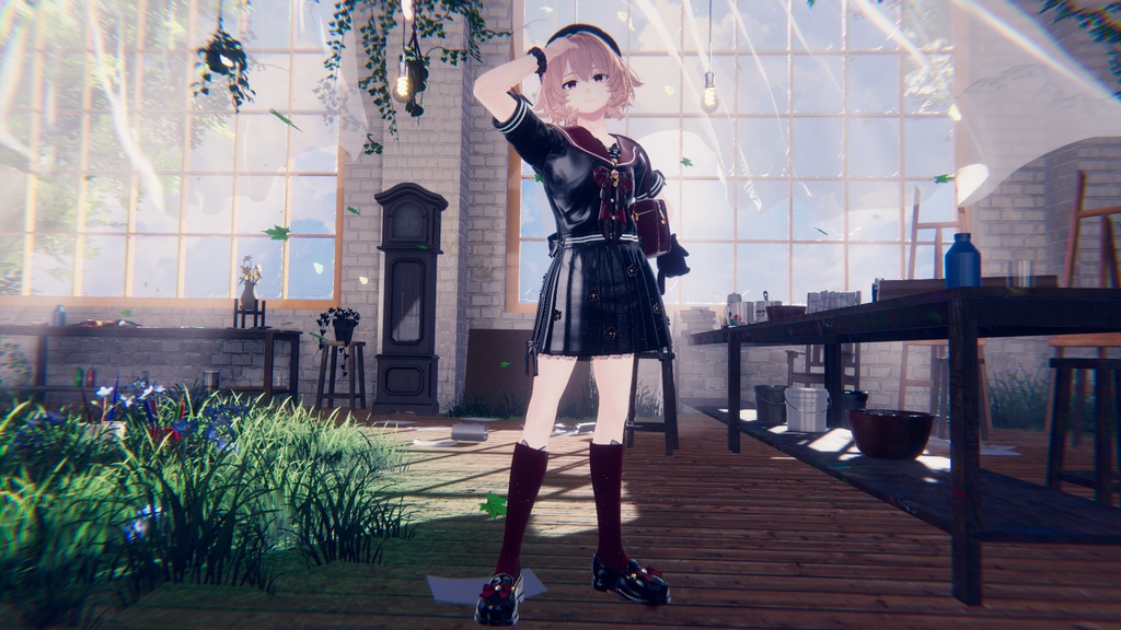 104アバター相当制服コーデ さくらいろひまりねこ(26バリエーション、VRChat向衣装)#mumu_shop