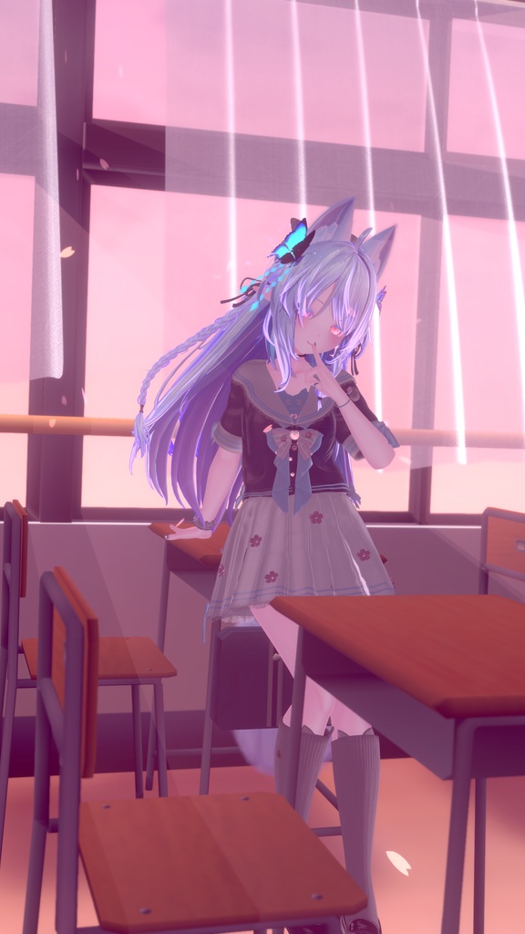 104アバター相当制服コーデ さくらいろひまりねこ(26バリエーション、VRChat向衣装)#mumu_shop