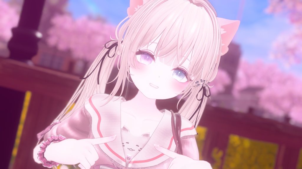 104アバター相当制服コーデ さくらいろひまりねこ(26バリエーション、VRChat向衣装)#mumu_shop