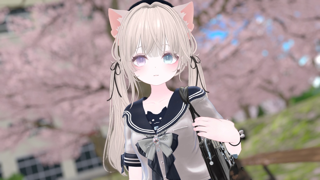 104アバター相当制服コーデ さくらいろひまりねこ(26バリエーション、VRChat向衣装)#mumu_shop