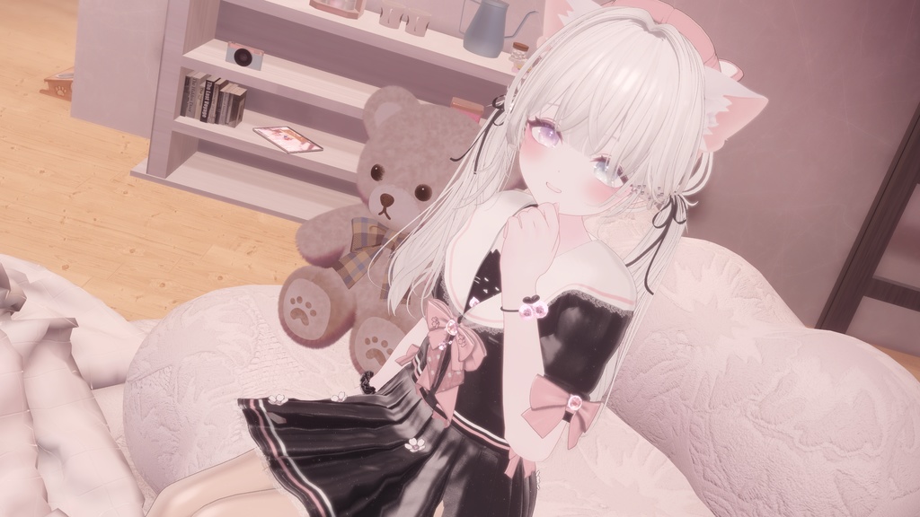 104アバター相当制服コーデ さくらいろひまりねこ(26バリエーション、VRChat向衣装)#mumu_shop