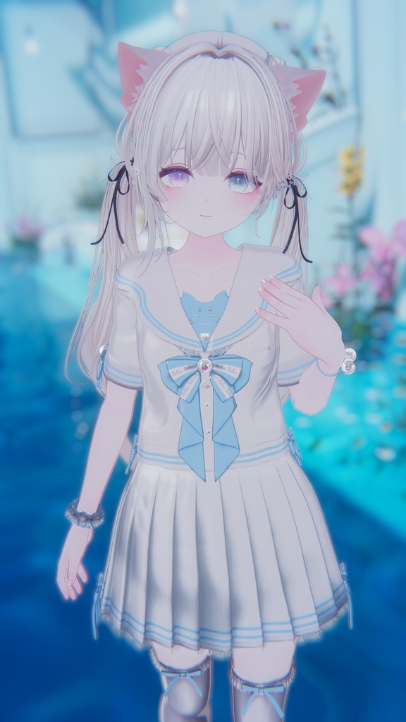 104アバター相当制服コーデ さくらいろひまりねこ(26バリエーション、VRChat向衣装)#mumu_shop