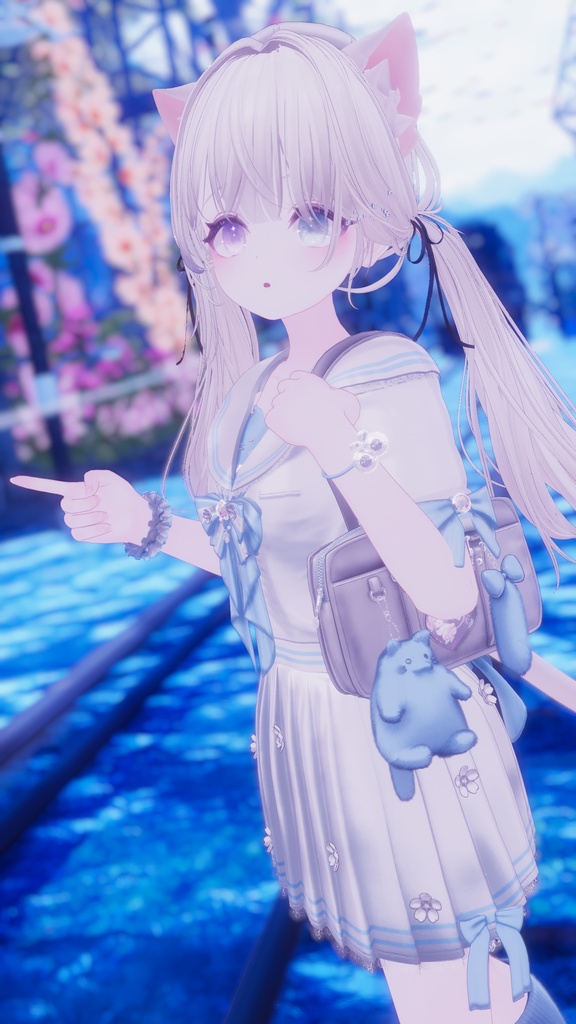 104アバター相当制服コーデ さくらいろひまりねこ(26バリエーション、VRChat向衣装)#mumu_shop