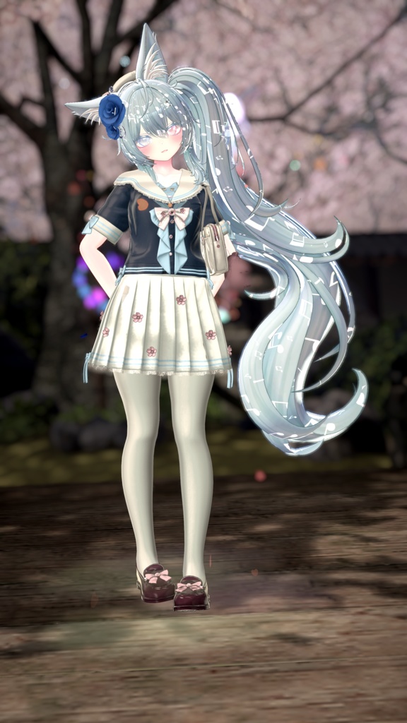 104アバター相当制服コーデ さくらいろひまりねこ(26バリエーション、VRChat向衣装)#mumu_shop