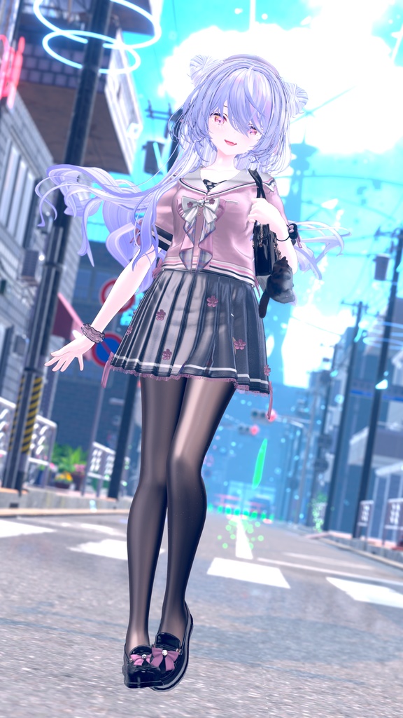 104アバター相当制服コーデ さくらいろひまりねこ(26バリエーション、VRChat向衣装)#mumu_shop