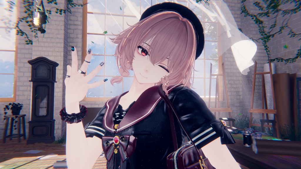 104アバター相当制服コーデ さくらいろひまりねこ(26バリエーション、VRChat向衣装)#mumu_shop