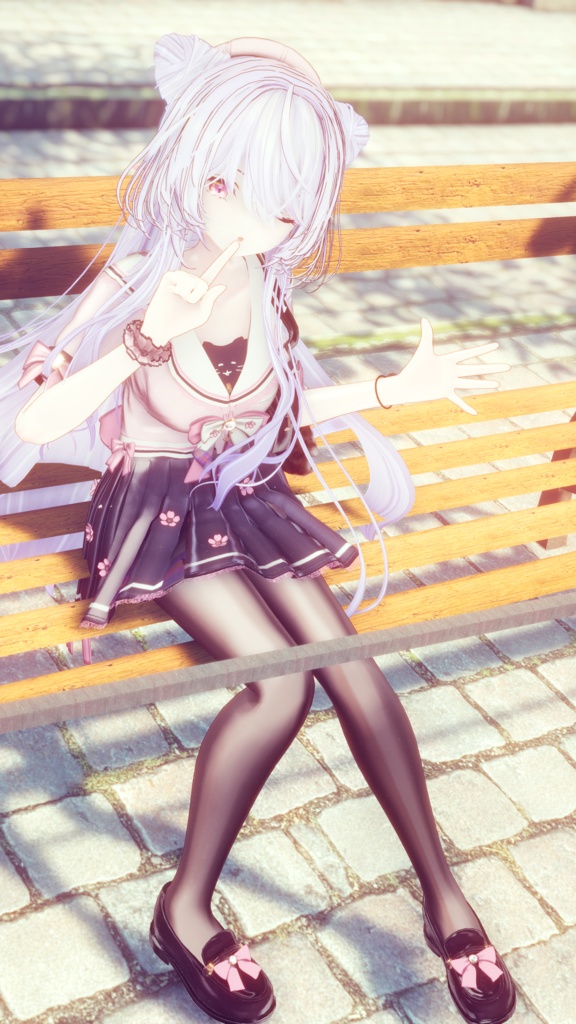 104アバター相当制服コーデ さくらいろひまりねこ(26バリエーション、VRChat向衣装)#mumu_shop