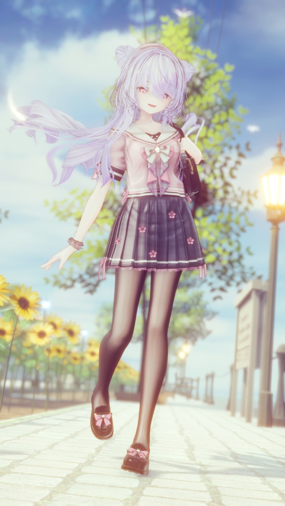 104アバター相当制服コーデ さくらいろひまりねこ(26バリエーション、VRChat向衣装)#mumu_shop