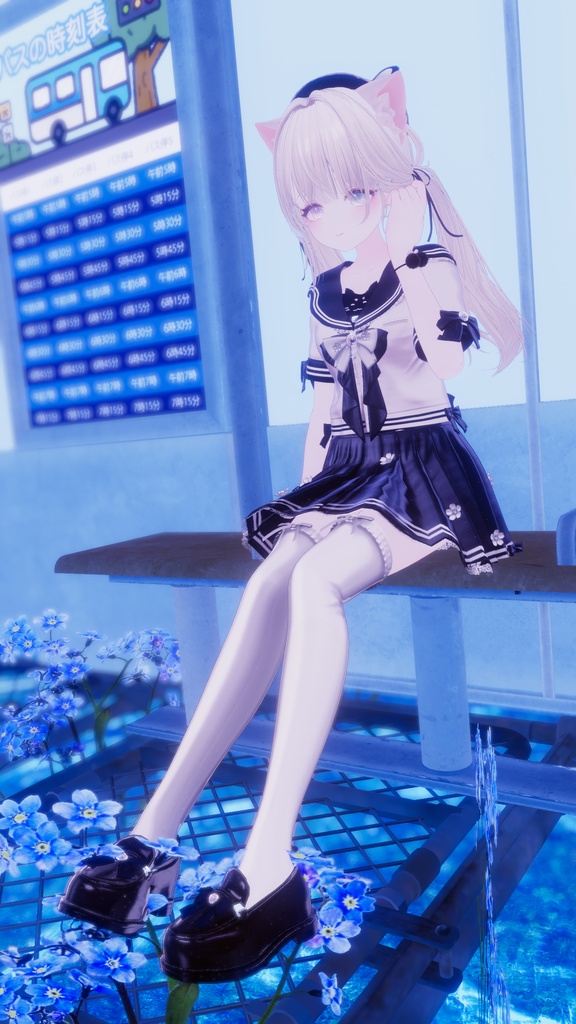 104アバター相当制服コーデ さくらいろひまりねこ(26バリエーション、VRChat向衣装)#mumu_shop