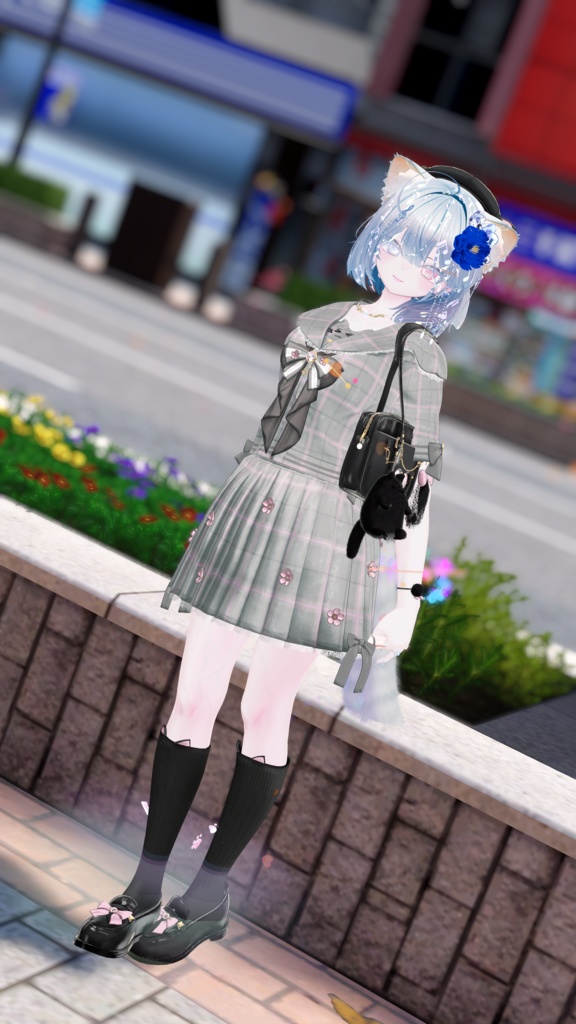 104アバター相当制服コーデ さくらいろひまりねこ(26バリエーション、VRChat向衣装)#mumu_shop