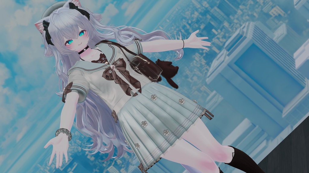 104アバター相当制服コーデ さくらいろひまりねこ(26バリエーション、VRChat向衣装)#mumu_shop