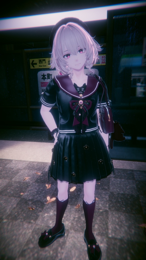 104アバター相当制服コーデ さくらいろひまりねこ(26バリエーション、VRChat向衣装)#mumu_shop