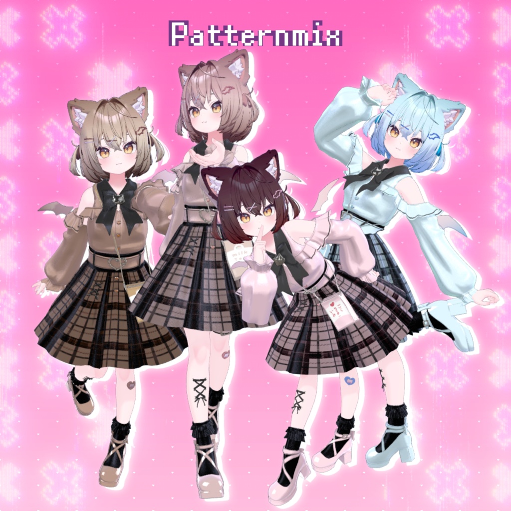 38アバター相当対応地雷風コーデFragile Heart-フラジールハート(VRChat向衣装)#mumu_shop