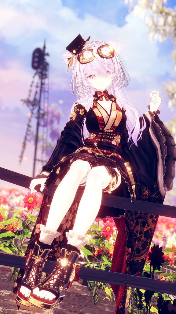102アバター相当 和風スチームパンク衣装 「蒸気桜綺譚」#mumu_shop