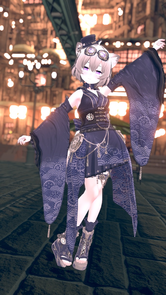 セール中🥰102アバター相当 和風スチームパンク衣装 「蒸気桜綺譚」#mumu_shop