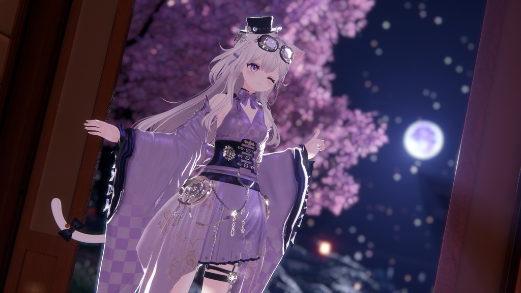 102アバター相当 和風スチームパンク衣装 「蒸気桜綺譚」#mumu_shop