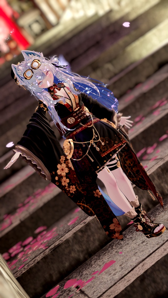 102アバター相当 和風スチームパンク衣装 「蒸気桜綺譚」#mumu_shop