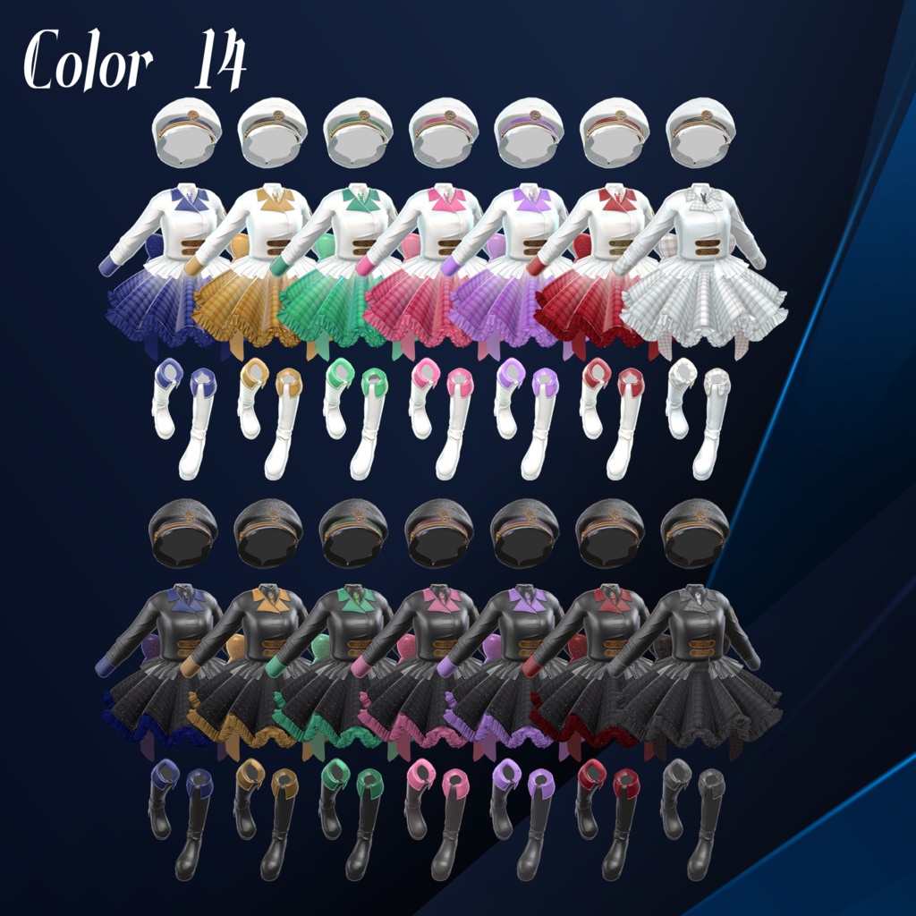 42アバター相当 軍服風アイドル衣装 Brigadoll-ブリガドール #mumu_shop