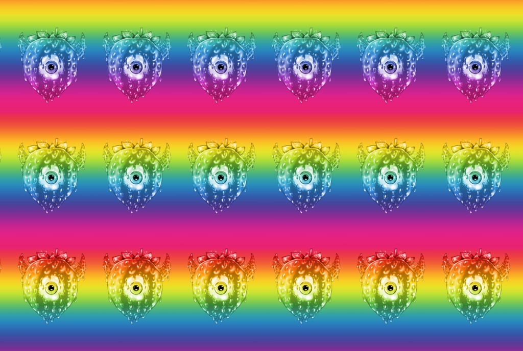 strawberryMonster pillow