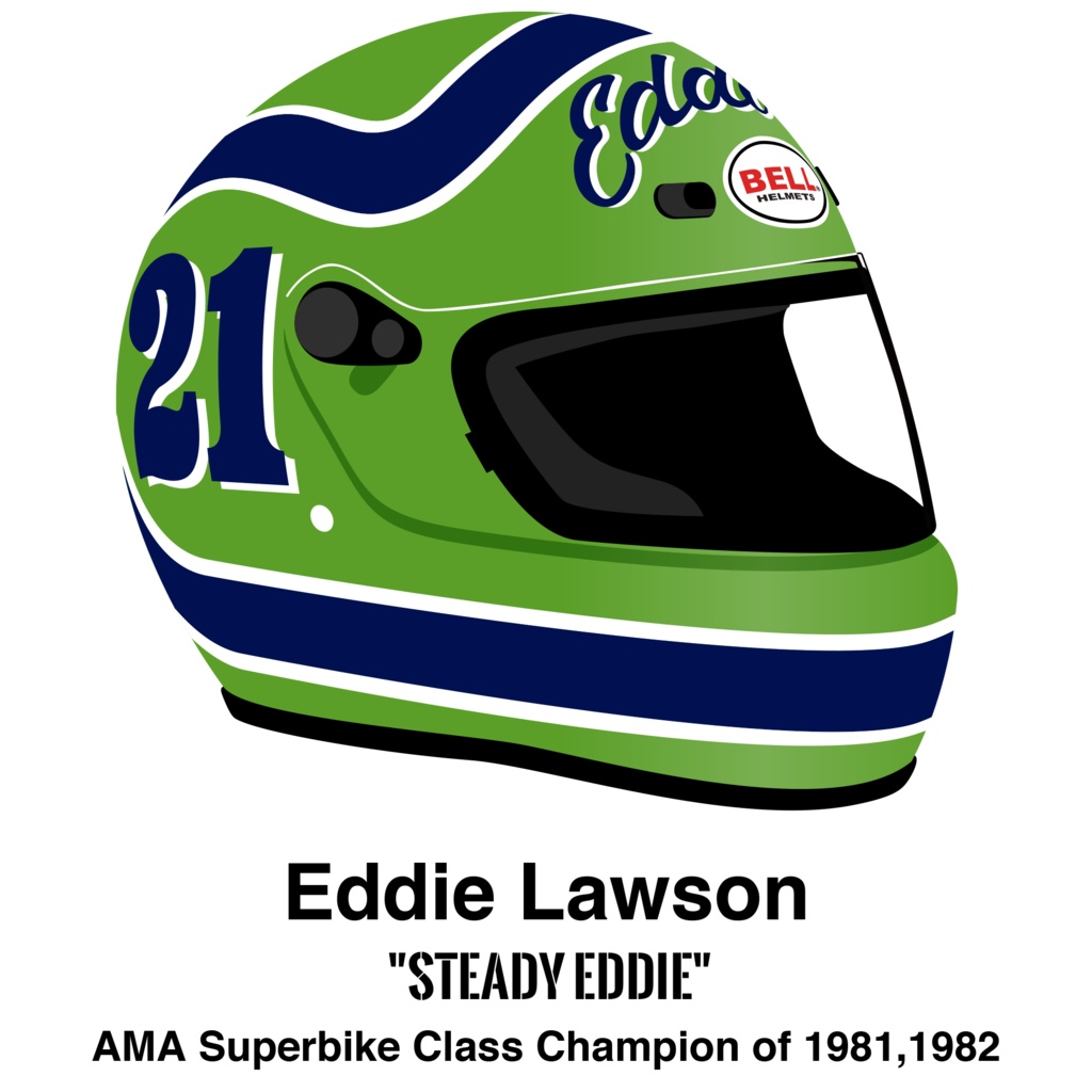 エディー・ローソン ヘルメットアクリルバッジ