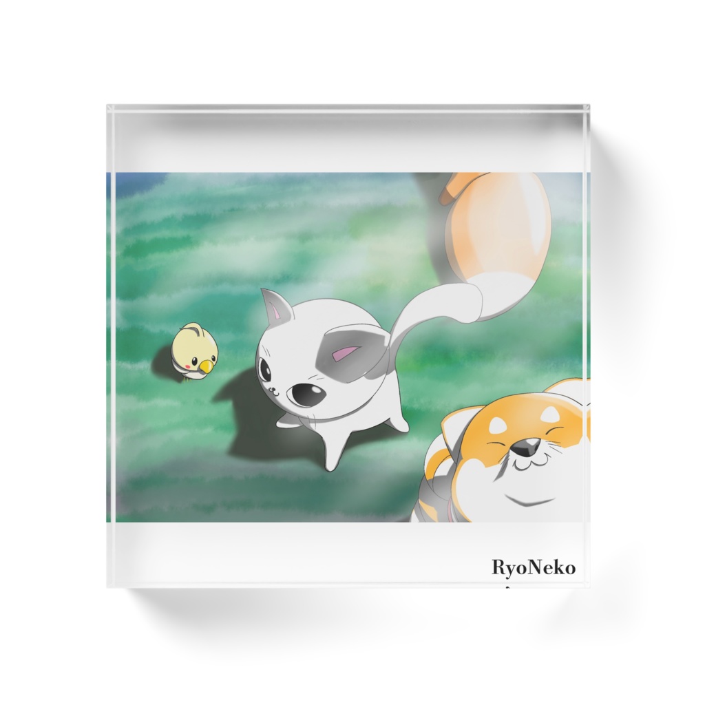 りょーねこアクリルブロック「陽射し」