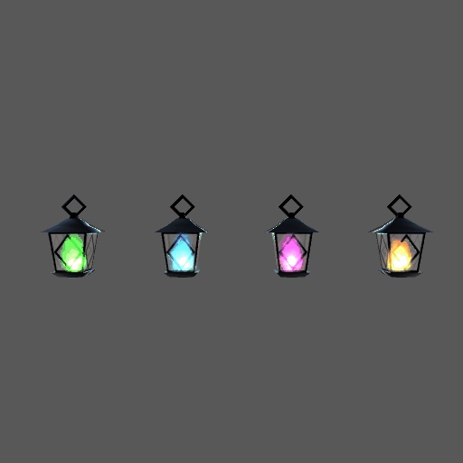 VRchat向け小物 ローポリランタン