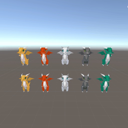 VRchat向けアクセサリー ぷちどらごん