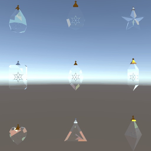 VRchat向け 色が変わる宝石セット