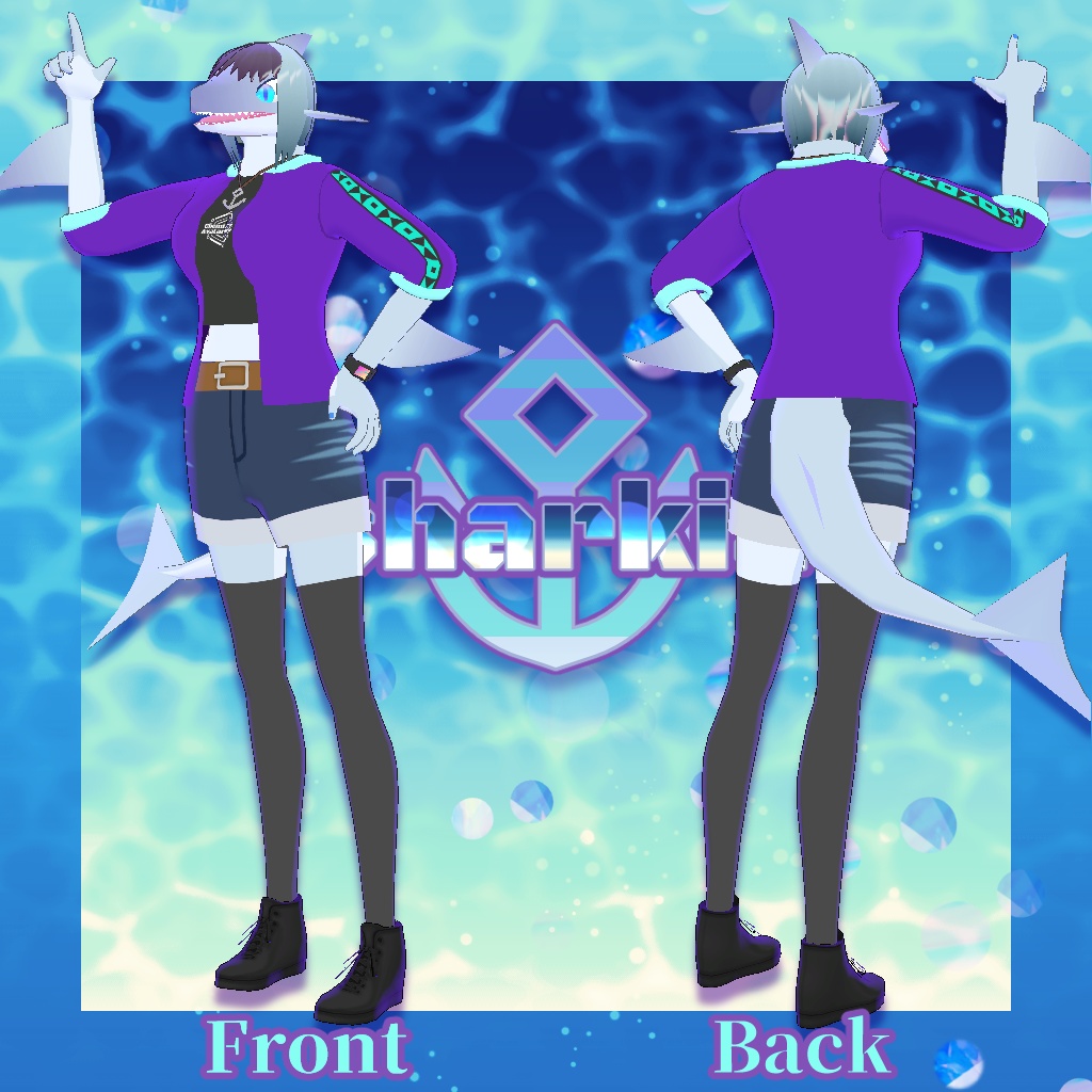 【VRChat アバター】Sharkia シャキィア【VRM・オキュラスクエスト対応】