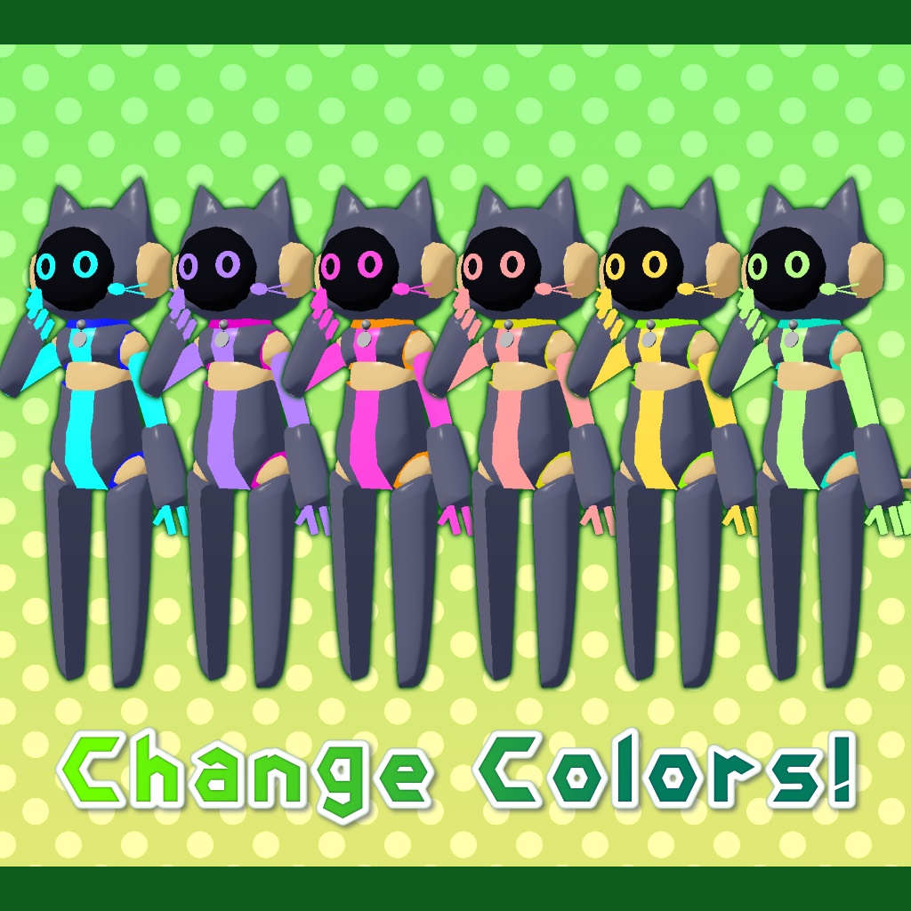 【VRChat向けアバター】ミャロビット - Myarobit【クエスト・モバイル対応】