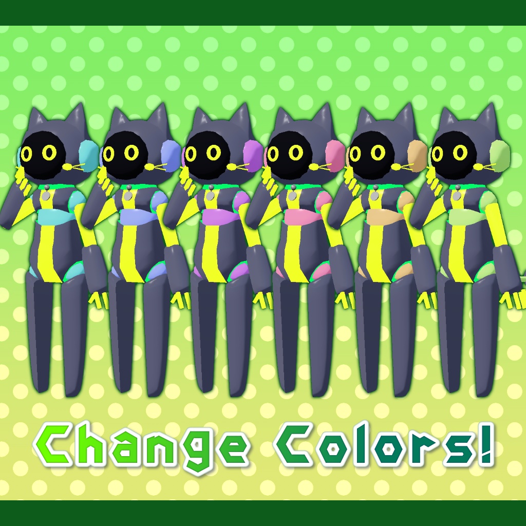 【VRChat向けアバター】ミャロビット - Myarobit【クエスト・モバイル対応】