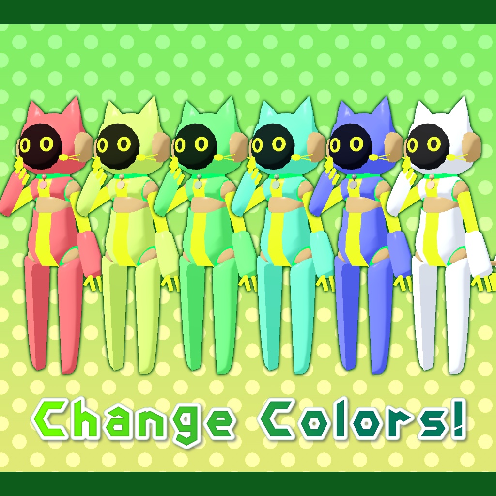 【VRChat向けアバター】ミャロビット - Myarobit【クエスト・モバイル対応】