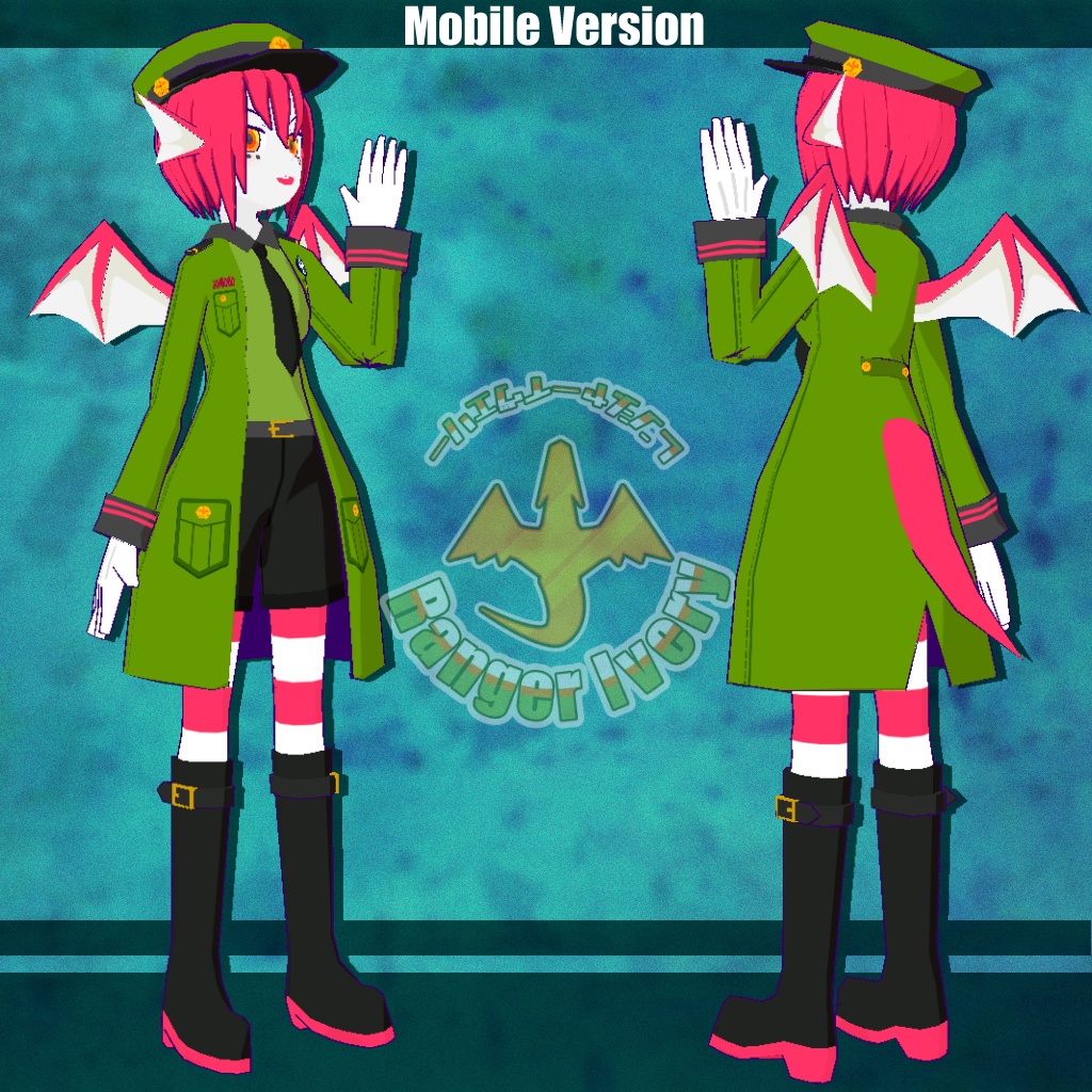 【VRChat・VRM】レンジャーイヴェリー【オリジナルアバター・軽量モバイル対応】